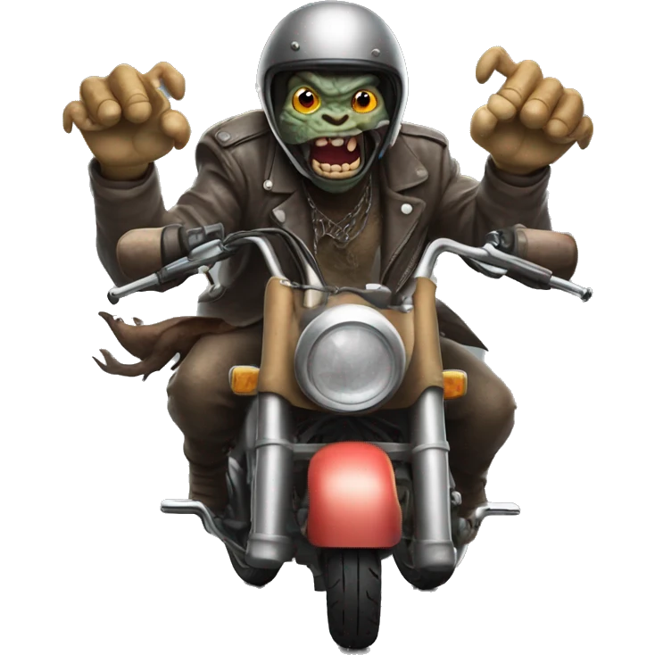 ugly creature on a motorcycle emoji