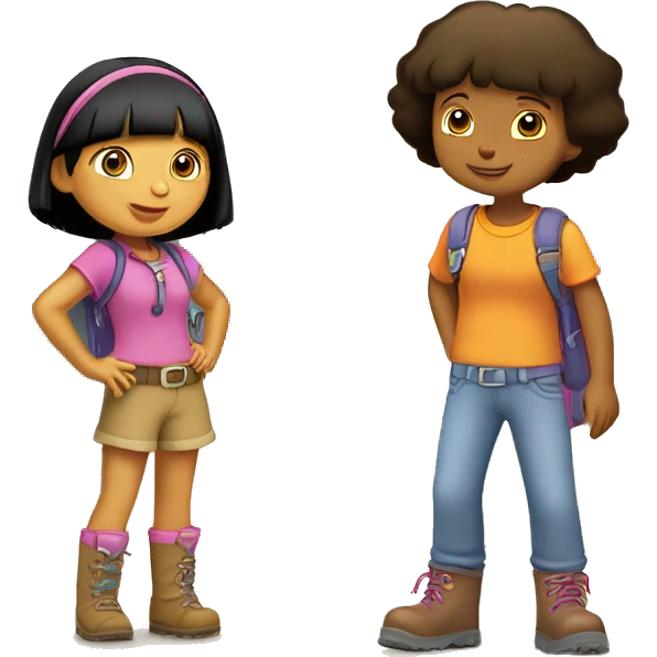 Dora the Explorer and boots ￼ emoji