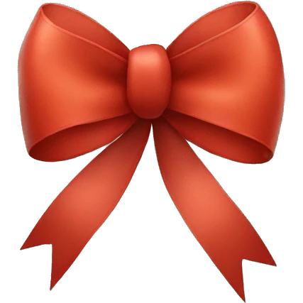 Christmas bow emoji