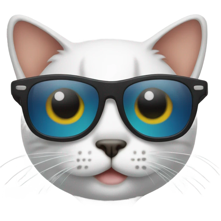Cat with cute sunglasses emoji