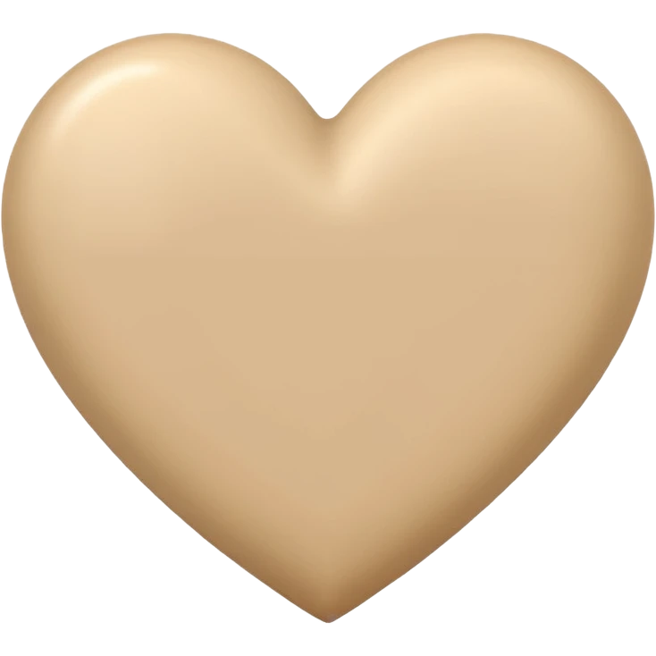 Beige heart emoji