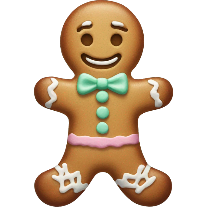 Pastel gingerbread man emoji