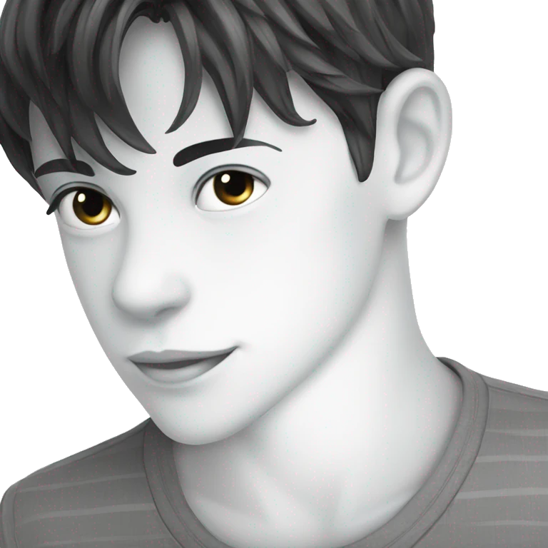 smiling boy on white background emoji