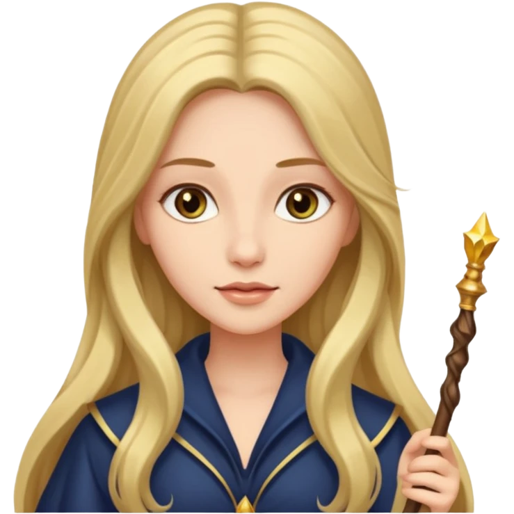 woman with long hair and a wand emoji