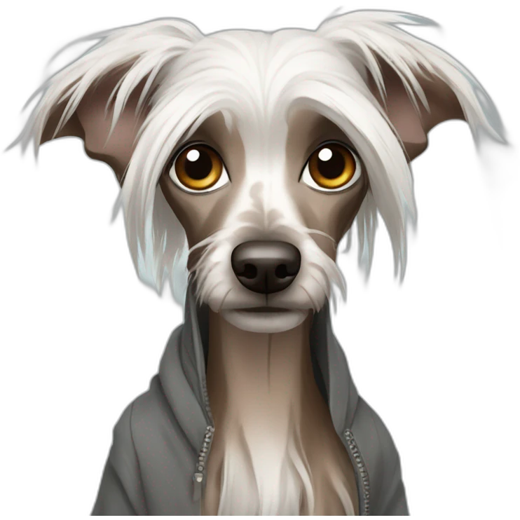 Chinese Crested homeless  emoji
