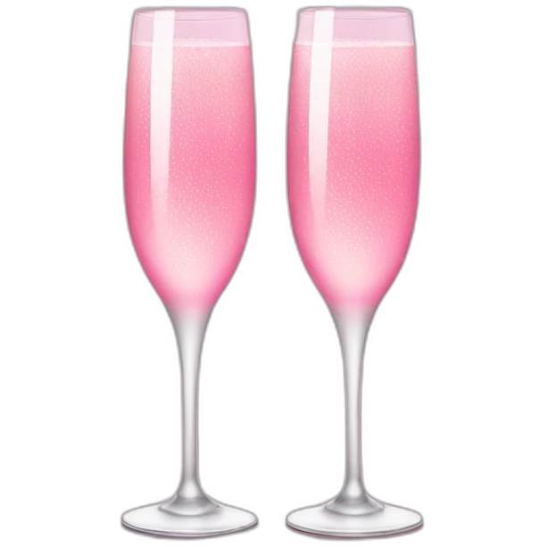 Pink champagne glasses emoji