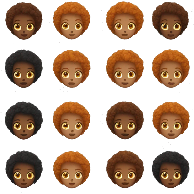 Black, ginger, non binary, zompire emoji
