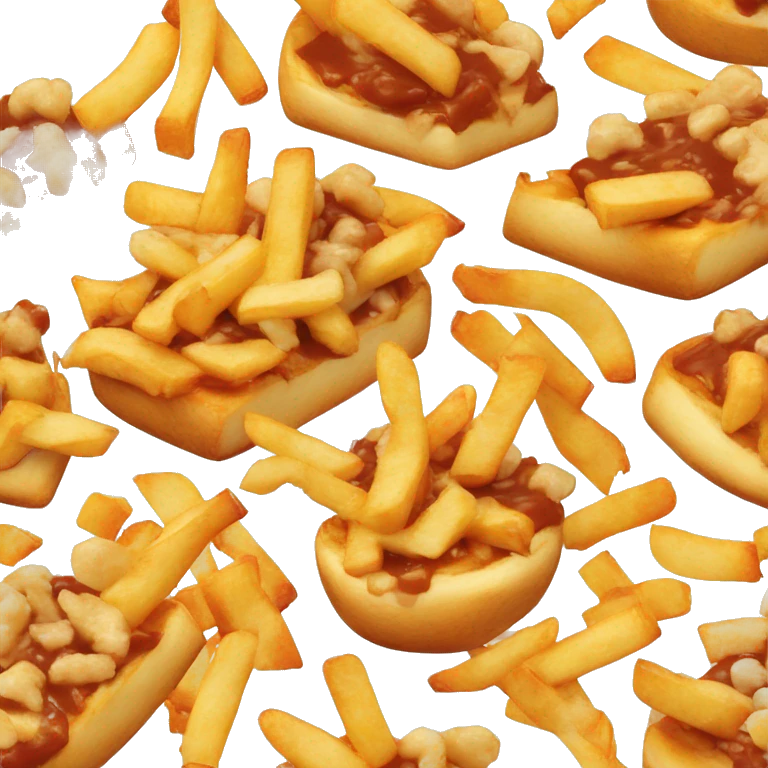 Poutine qui mange une poutine emoji