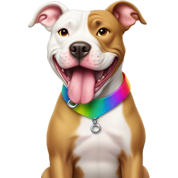 pitbull holding a cup with straw emoji