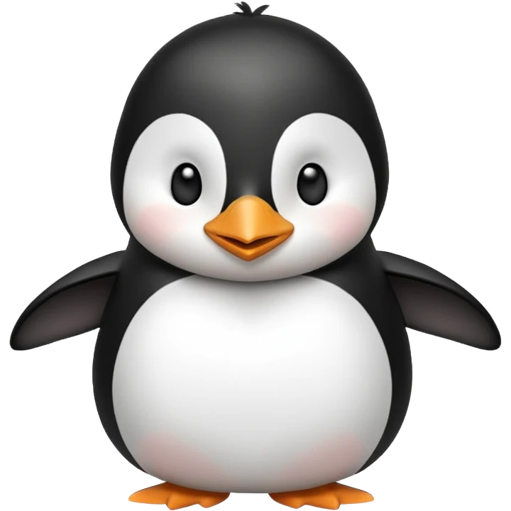 Showing love penguin emoji