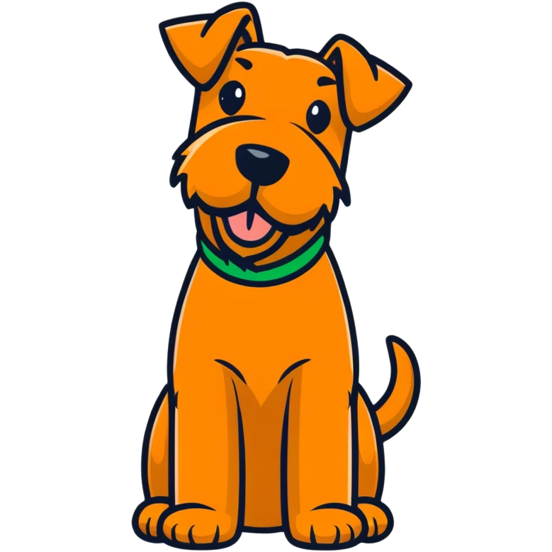 Irish terrier happy emoji
