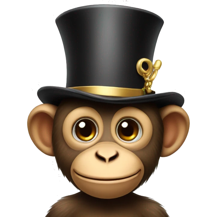 monkey with a tophat emoji