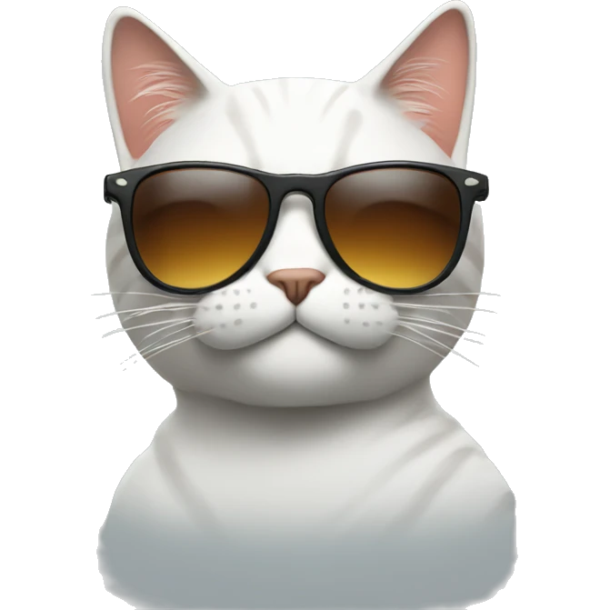 Cool cat relaxing wearing sunglasses emoji