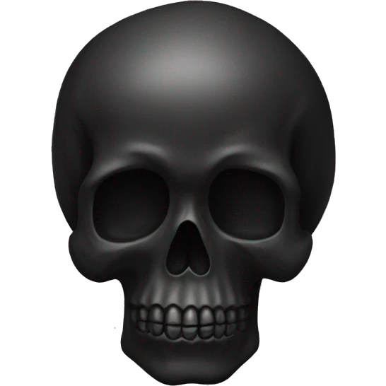 Black scull emoji