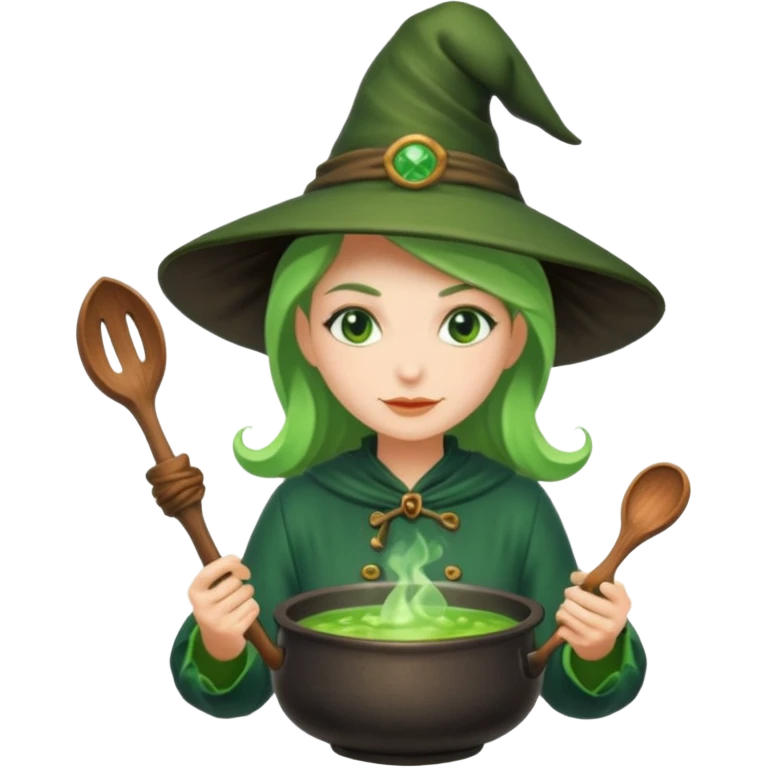 green witch cooking potion emoji