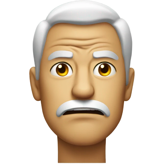 Man angry with a sour face emoji
