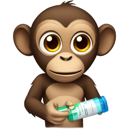 monkey with vaccines emoji