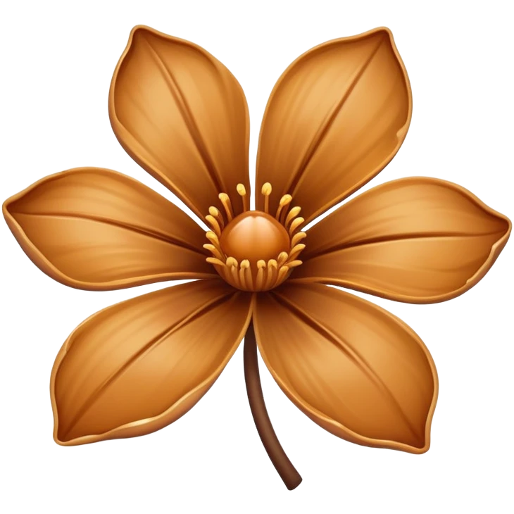 brown caramel flower beautiful finish  emoji