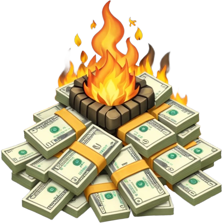 burning money emoji