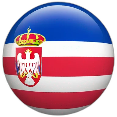 Flag of serbia as a ball emoji