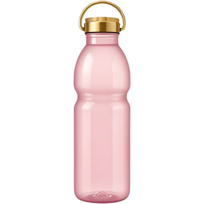 light pink water bottle gold metal lid emoji