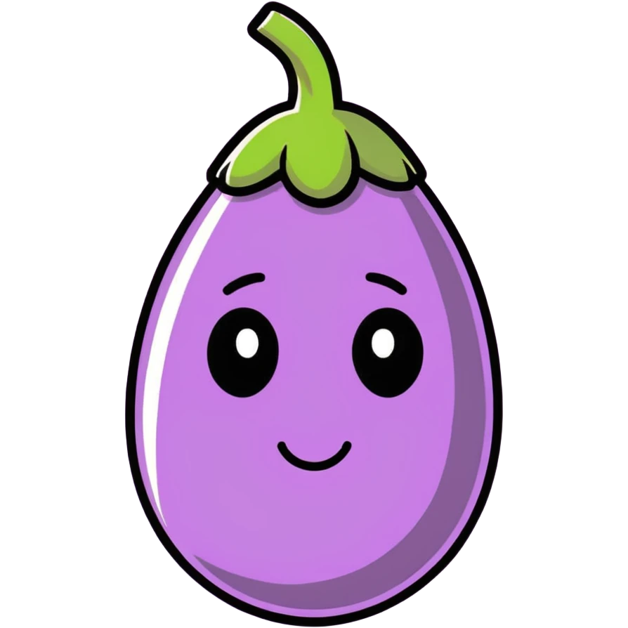 Emoji face with eggplant emoji
