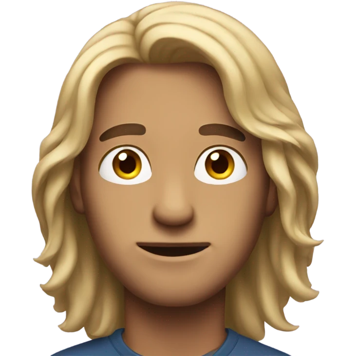 guy with long hair
 emoji