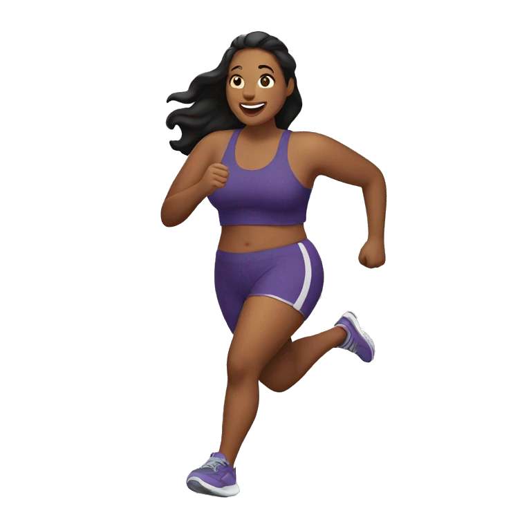 plus size running emoji