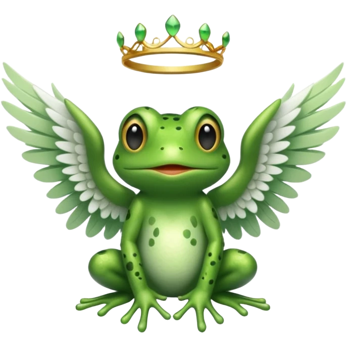 Frog angel emoji