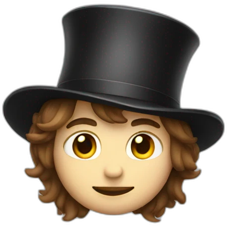 magician with side bangs, brown hair emoji