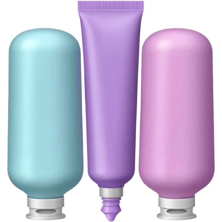 two tubes of pastel hair dye, one pink and one lilac emoji