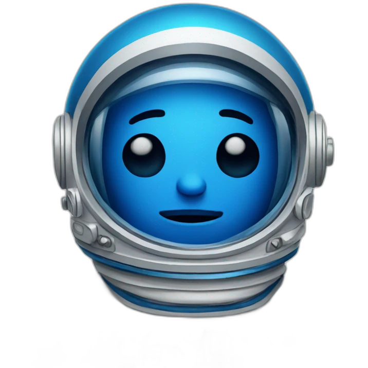 badly drawn blue astronaut emoji
