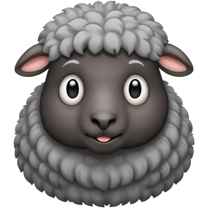 Oveja negra con canas emoji