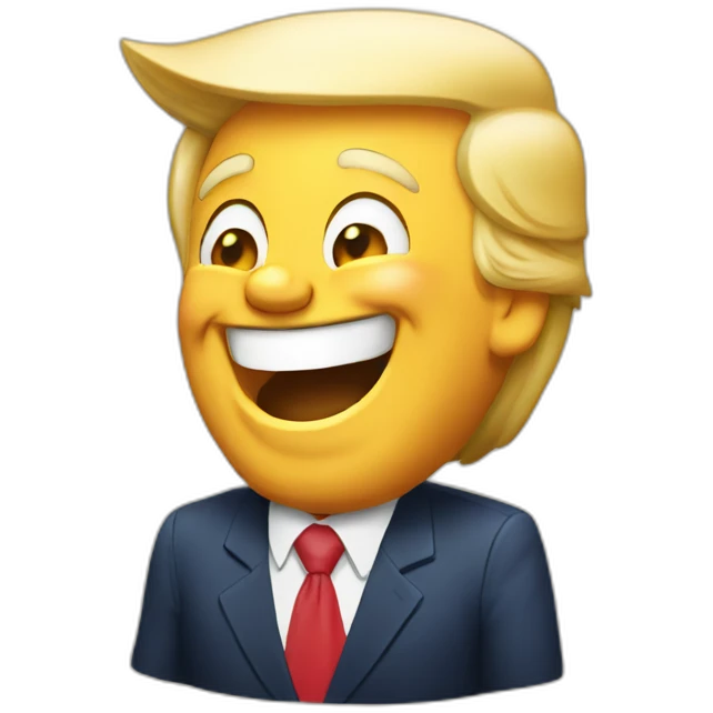 Donald trump laughing emoji