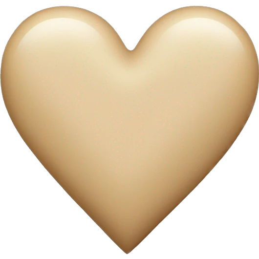 Beige heart emoji