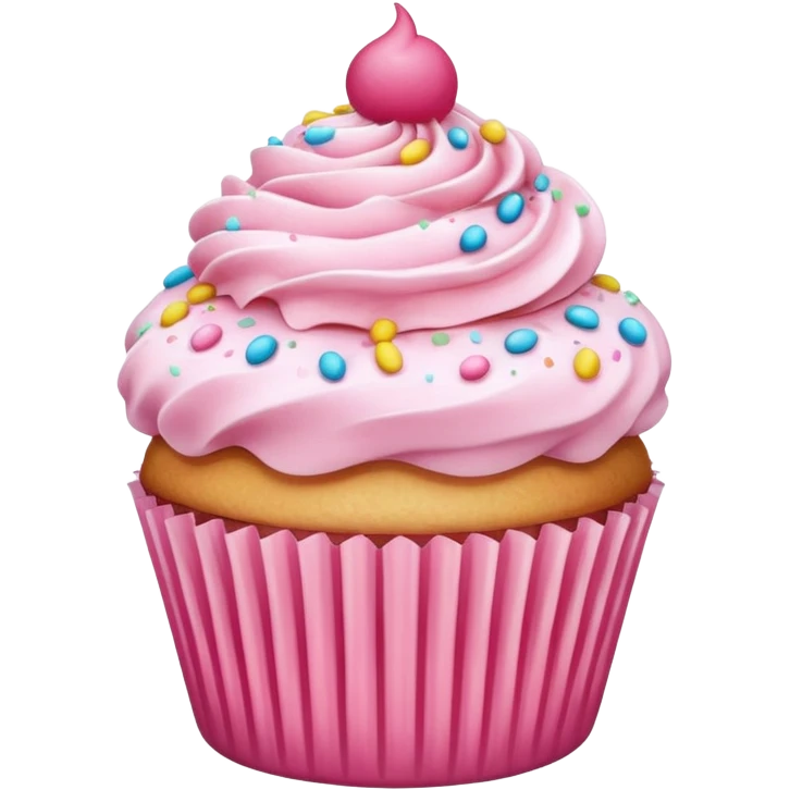 Cupcake with pink icing emoji