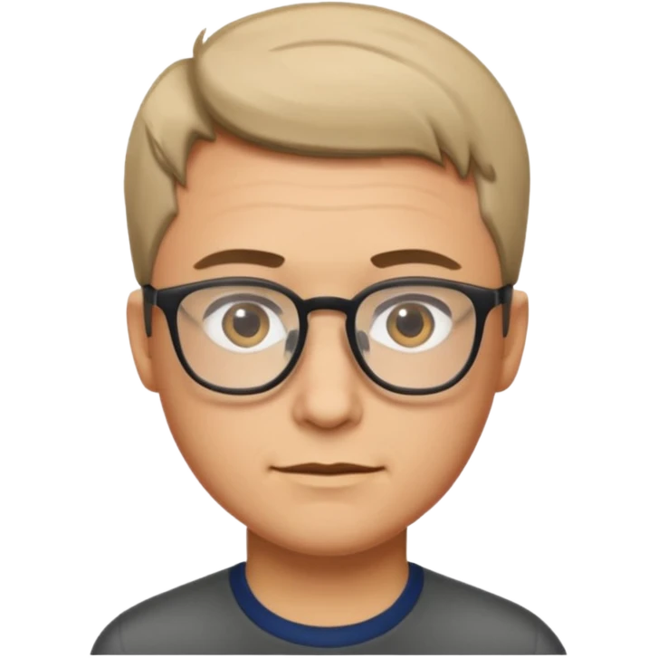SEÑOR CON GAFAS Y CABELLO MUY CORTO emoji