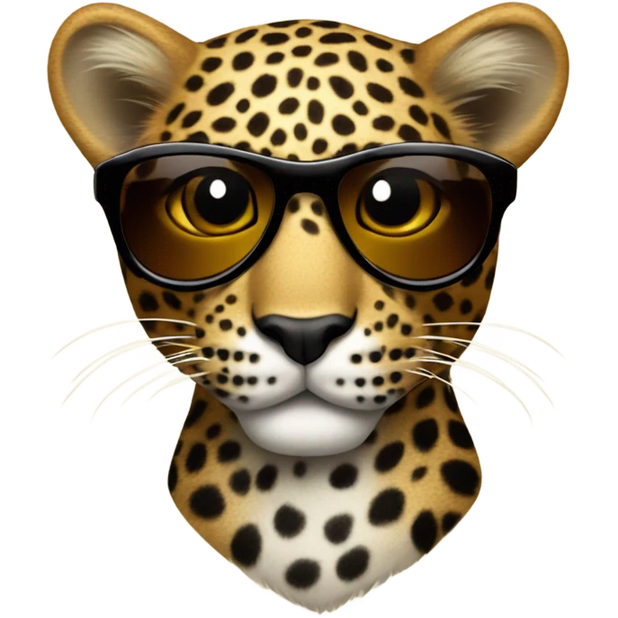Leopard wearing sunglasses  emoji