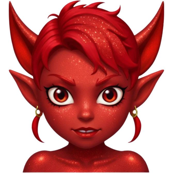red glitter imp lust emoji
