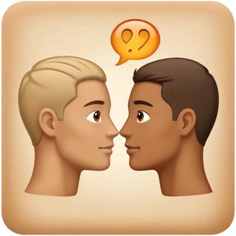 two speaking heads in conversation emoji