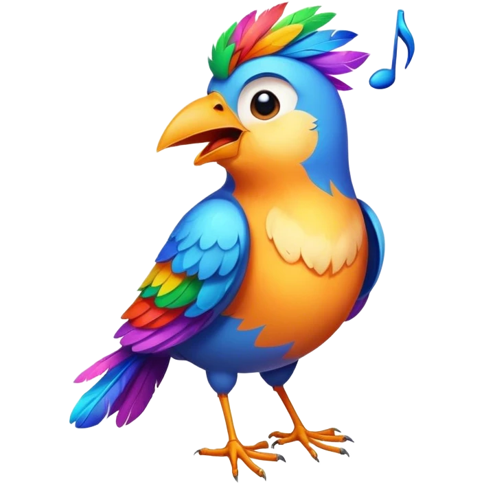 Bird singing emoji