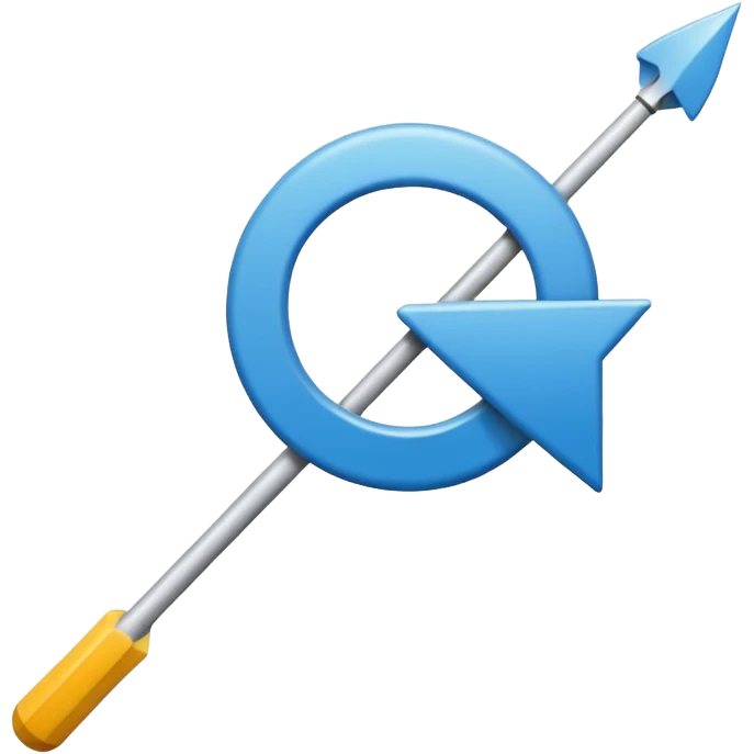 Quiero que hagas un círculo azul y con una flechita en el medio blanca emoji