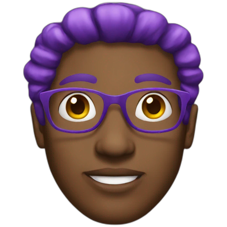 Purple hair activist emoji