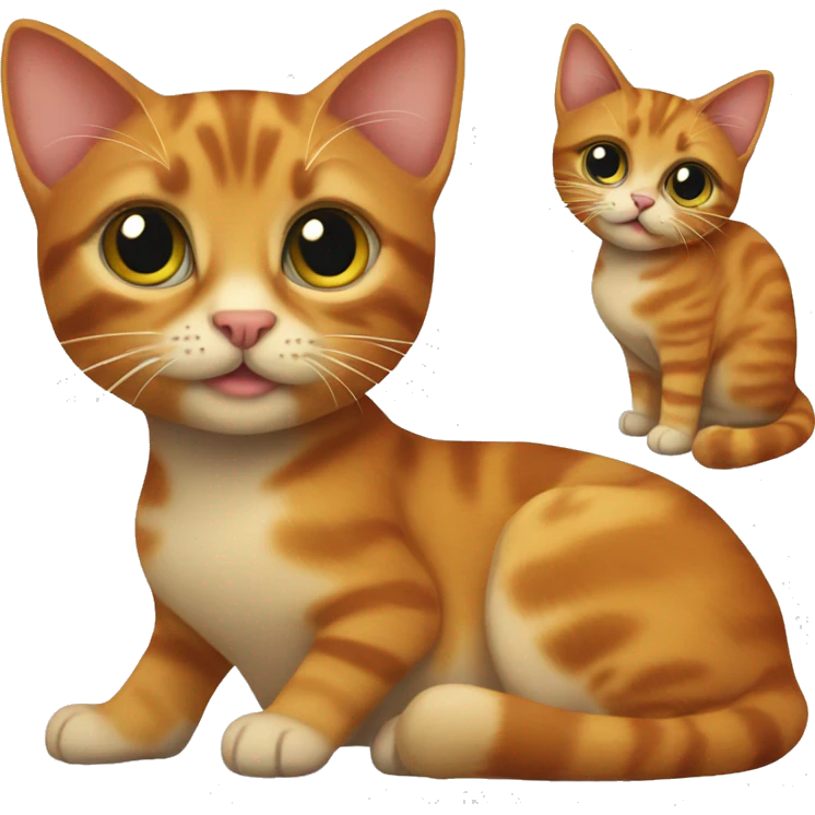 Ginger and Torti cat emoji