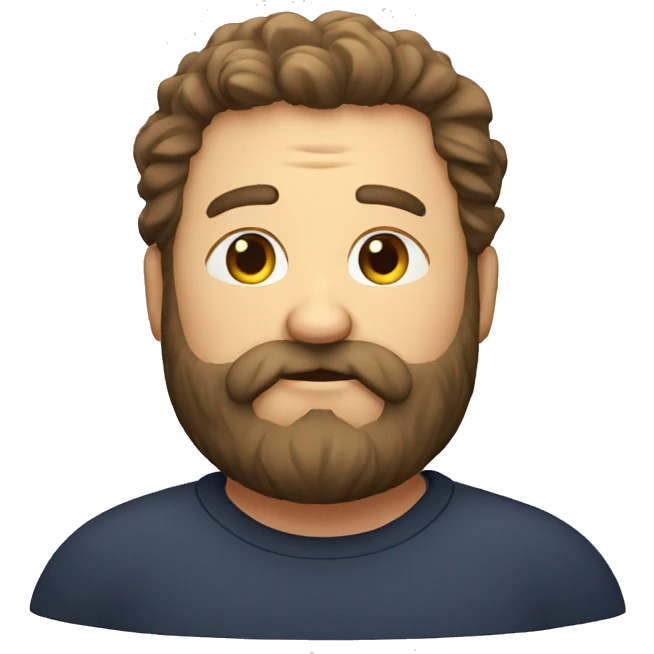 Fat bearded  man emoji