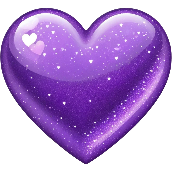 Purple glitter heart emoji