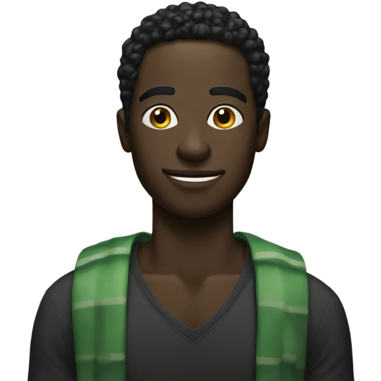 black skinned guywith money emoji
