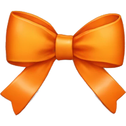 Orange bow emoji