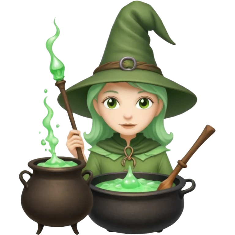 green witch cooking potion emoji