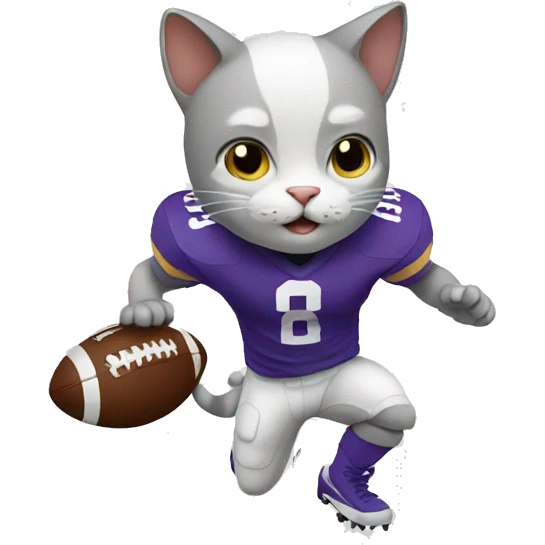 Cat playing football emoji